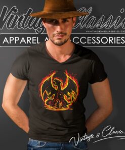 Charizard Fire Evolutions Charmander Evolution V Neck TShirt