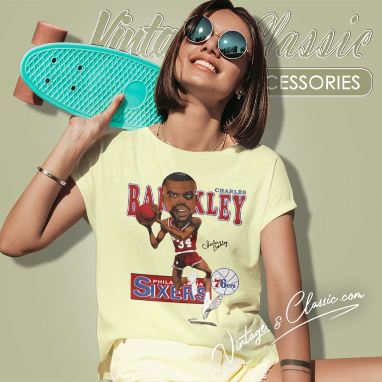 Charles Barkley 34 Philadelphia 76ers Women T Shirt Charles Barkley 34 Philadelphia 76ers Women T Shirt