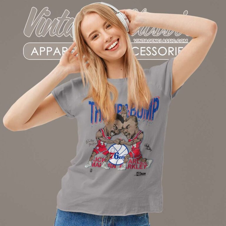 Charles Barkley Rick Mahorn Thump Bump Philadelphia 76ers Women TShirt Charles Barkley Rick Mahorn Thump Bump Philadelphia 76ers Women TShirt