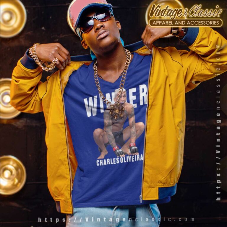 Charles Oliveira Winner Bassic V Neck TShirt Charles Oliveira Winner Bassic V Neck TShirt