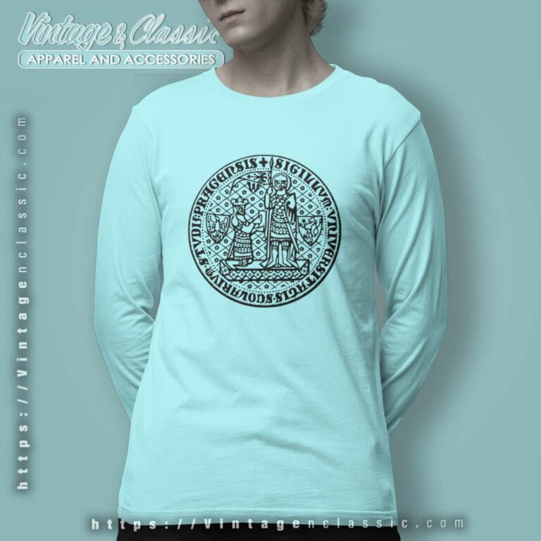 Charles University Logo Shirt Univerzita Karlova Long Sleeve Tee Charles University Logo Shirt Univerzita Karlova Long Sleeve Tee