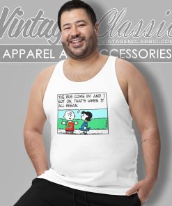 Charlie Brown And Lucy Shirt The Bus Came By And I Got On Tank Top Racerback