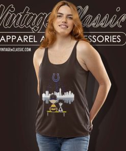 Charlie Brown And Snoopy Dog Watching City Indianapolis Colts Shirt 5 Charlie Brown And Snoopy Dog Watching City Indianapolis Colts Tank Top Racerback