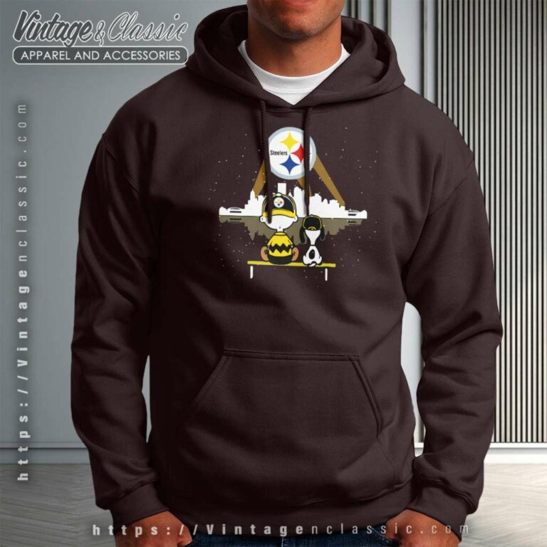 Charlie Brown And Snoopy Dog Watching City Pittsburgh Steelers Hoodie Charlie Brown And Snoopy Dog Watching City Pittsburgh Steelers Hoodie