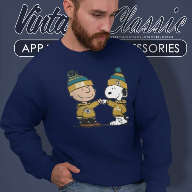 Charlie Brown And Snoopy Jacksonville Jaguars Football Sweatshirt Charlie Brown And Snoopy Jacksonville Jaguars Football Sweatshirt