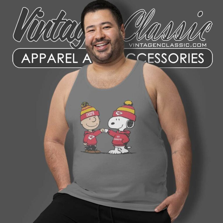 Charlie Brown And Snoopy Kansas City Chiefs Nfl Tank Top Racerback Charlie Brown And Snoopy Kansas City Chiefs Nfl Tank Top Racerback