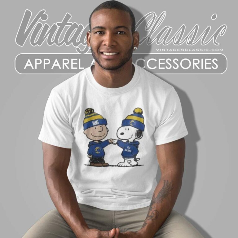 Charlie Brown And Snoopy Los Angeles Rams Football T Shirt Charlie Brown And Snoopy Los Angeles Rams Football T Shirt