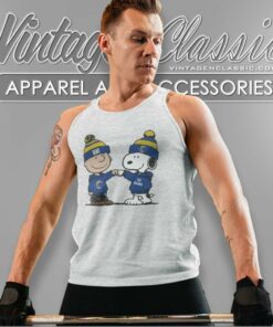 Charlie Brown And Snoopy Los Angeles Rams Football Tank Top Racerback