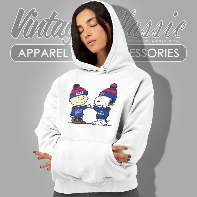 Charlie Brown And Snoopy Nfl Buffalo Bills Football Go Bills Cartoon Hoodie Charlie Brown And Snoopy Nfl Buffalo Bills Football Go Bills Cartoon Hoodie