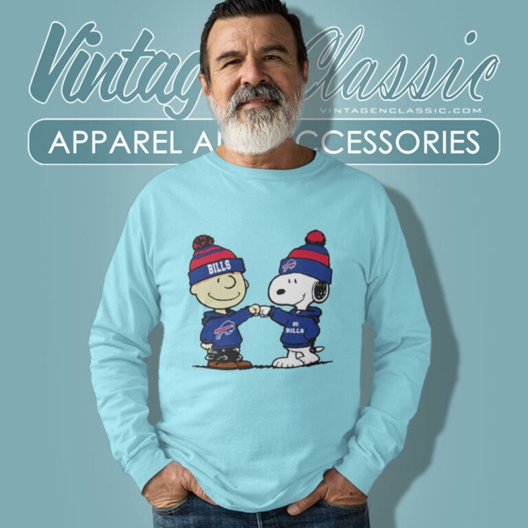 Charlie Brown And Snoopy Nfl Buffalo Bills Football Go Bills Cartoon Long Sleeve Tee Charlie Brown And Snoopy Nfl Buffalo Bills Football Go Bills Cartoon Long Sleeve Tee