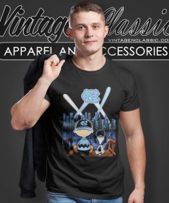 Charlie Brown And Snoopy North Carolina Baseball T Shirt