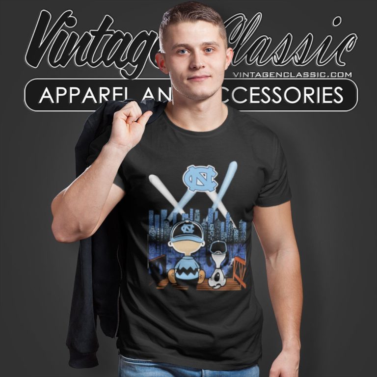 Charlie Brown And Snoopy North Carolina Baseball T Shirt Charlie Brown And Snoopy North Carolina Baseball T Shirt