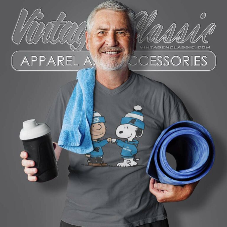 Charlie Brown And Snoopy Panthers Football V Neck TShirt Charlie Brown And Snoopy Panthers Football V Neck TShirt