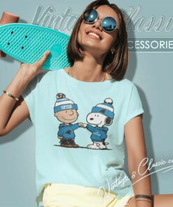 Charlie Brown And Snoopy Panthers Football Women TShirt