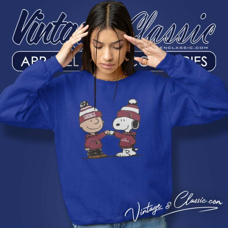 Charlie Brown And Snoopy Wear Hoodie Nfl Cardinals Sweatshirt Charlie Brown And Snoopy Wear Hoodie Nfl Cardinals Sweatshirt