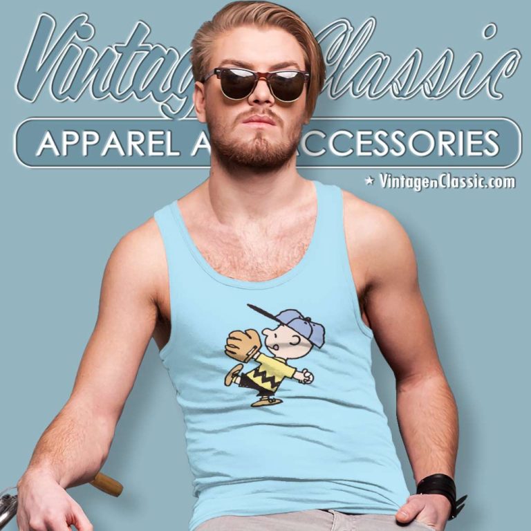 Charlie Brown Baseball Tank Top Racerback Charlie Brown Baseball Tank Top Racerback
