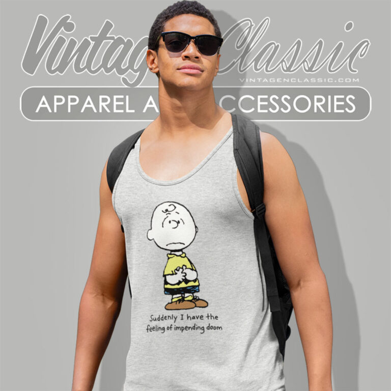Charlie Brown Impending Doom Tank Top Racerback Charlie Brown Impending Doom Tank Top Racerback