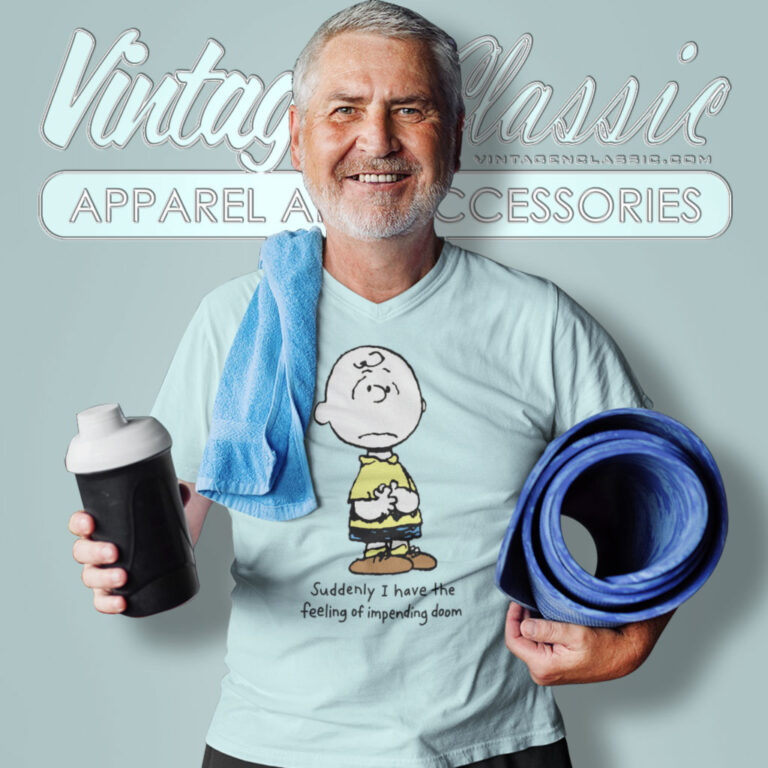 Charlie Brown Impending Doom V Neck TShirt Charlie Brown Impending Doom V Neck TShirt