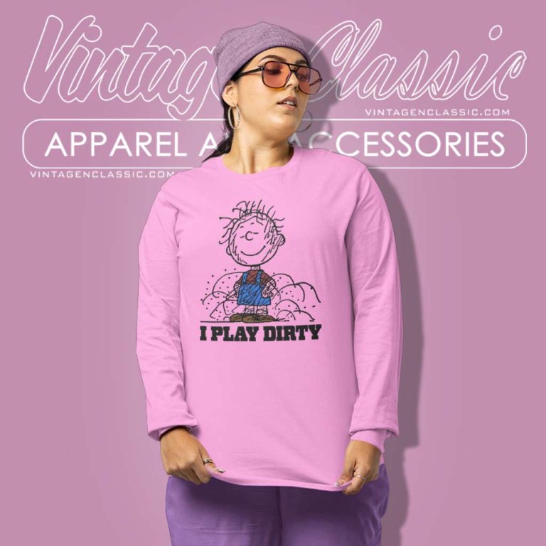 Charlie Brown Shirt I Play Dirty Long Sleeve Tee Charlie Brown Shirt I Play Dirty Long Sleeve Tee