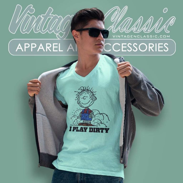 Charlie Brown Shirt I Play Dirty V Neck TShirt Charlie Brown Shirt I Play Dirty V Neck TShirt