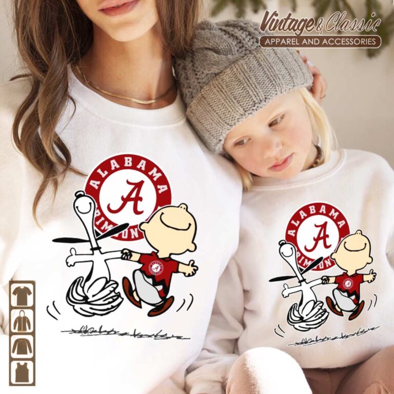 Charlie Brown Snoopy Alabama Crimson shirt Charlie Brown Snoopy Alabama Crimson shirt