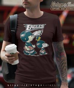 Charlie Brown Snoopy And Woodstock Philadelphia Eagles T Shirt