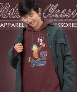 Charlie Brown Snoopy Auburn Tigers Christmas Hoodie