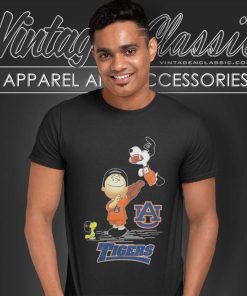 Charlie Brown Snoopy Auburn Tigers Christmas T Shirt