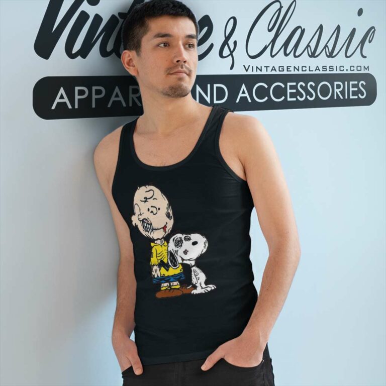 Charlie Brown Snoopy Halloween Tank Top Racerback Charlie Brown Snoopy Halloween Tank Top Racerback