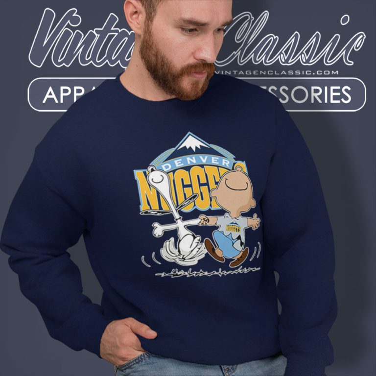 Charlie Brown Snoopy Happy Denver Nuggets Sweatshirt Charlie Brown Snoopy Happy Denver Nuggets Sweatshirt