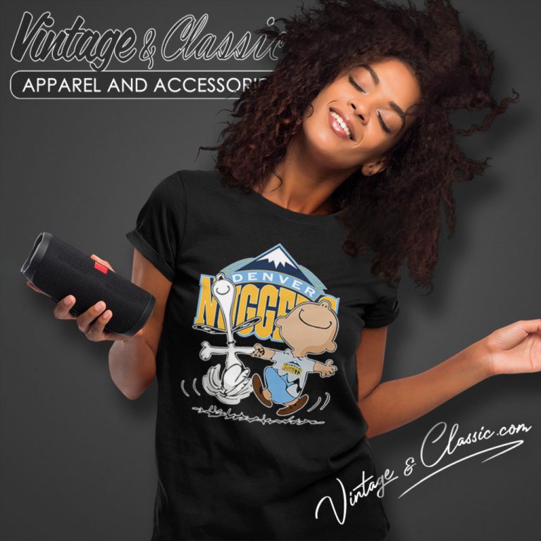 Charlie Brown Snoopy Happy Denver Nuggets Women T Shirt Charlie Brown Snoopy Happy Denver Nuggets Women T Shirt