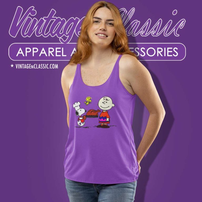 Charlie Brown Snoopy Happy Thanksgiving 2023 Tank Top Racerback Charlie Brown Snoopy Happy Thanksgiving 2023 Tank Top Racerback
