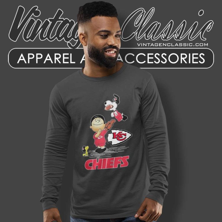Charlie Brown Snoopy Kansas City Chiefs Christmas Long Sleeve Tee Charlie Brown Snoopy Kansas City Chiefs Christmas Long Sleeve Tee