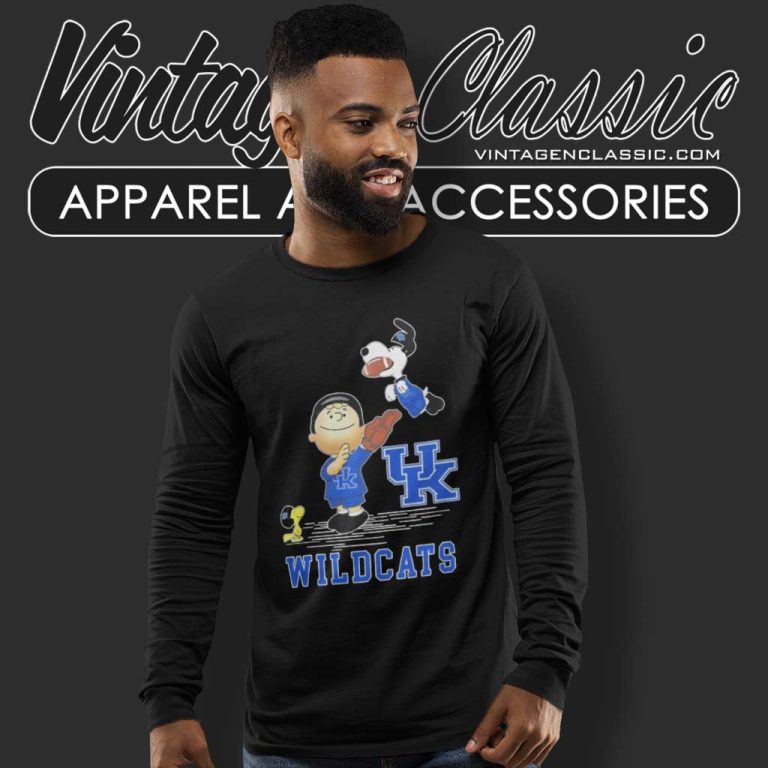 Charlie Brown Snoopy Kentucky Wildcats Christmas Long Sleeve Tee Charlie Brown Snoopy Kentucky Wildcats Christmas Long Sleeve Tee