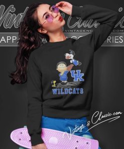 Charlie Brown Snoopy Kentucky Wildcats Christmas Sweatshirt