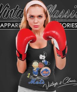 Charlie Brown Snoopy New York Mets Christmas Tank Top Racerback