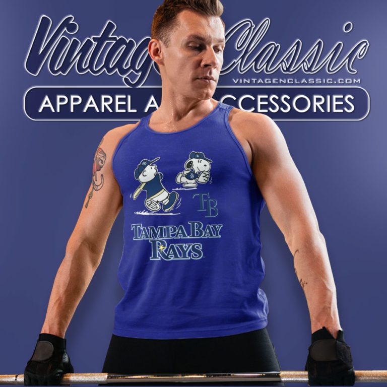 Charlie Brown Snoopy Playing Baseball Tampa Bay Rays Tank Top Racerback Charlie Brown Snoopy Playing Baseball Tampa Bay Rays Tank Top Racerback