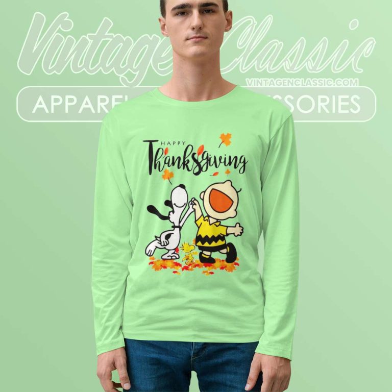 Charlie Brown Snoopy Thanksgiving Long Sleeve Tee Charlie Brown Snoopy Thanksgiving Long Sleeve Tee