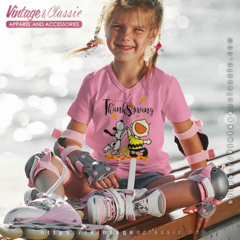 Charlie Brown Snoopy Thanksgiving kids Vneck Charlie Brown Snoopy Thanksgiving kids Vneck