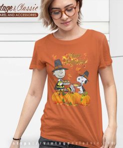 Charlie Brown Snoopy Turkey Thanksgiving Women TShirt