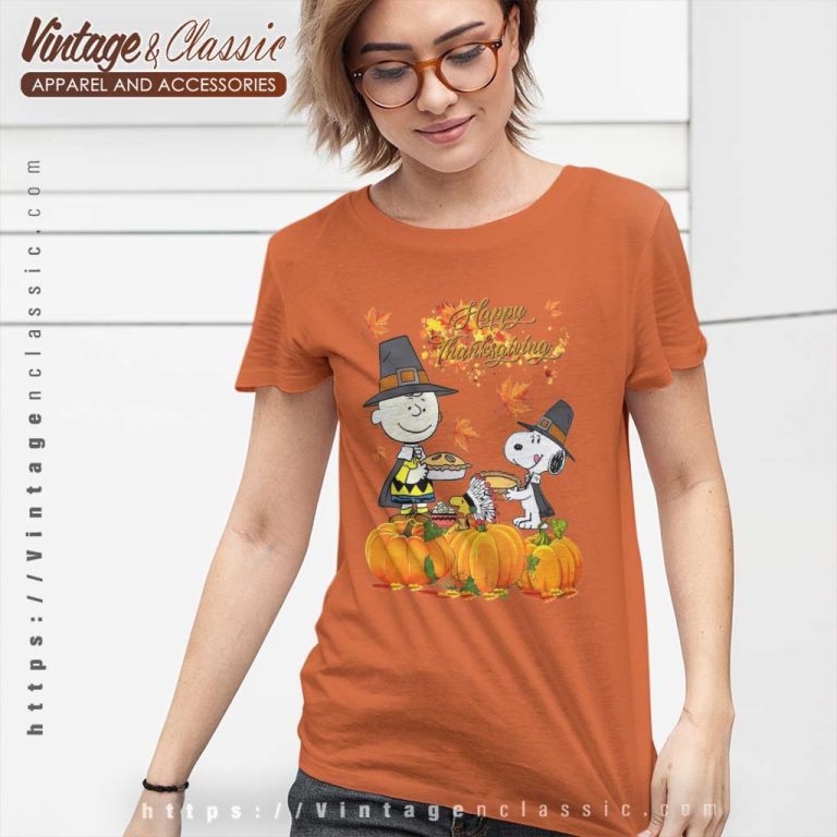 Charlie Brown Snoopy Turkey Thanksgiving Women TShirt Charlie Brown Snoopy Turkey Thanksgiving Women TShirt