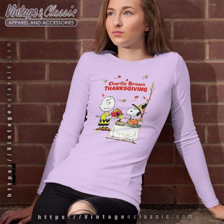 Charlie Brown Thanksgiving Snoopy Long Sleeve Tee Charlie Brown Thanksgiving Snoopy Long Sleeve Tee