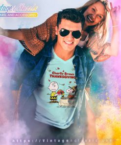 Charlie Brown Thanksgiving Snoopy V Neck TShirt