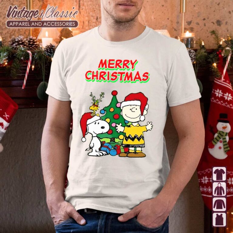 Charlie Brown With Snoopy Merry Christmas Shirt Charlie Brown With Snoopy Merry Christmas Shirt