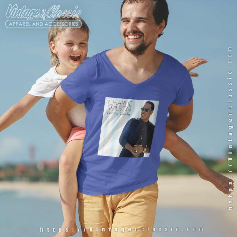 Charlie Wilson Album Forever Charlie V Neck TShirt Charlie Wilson Album Forever Charlie V Neck TShirt