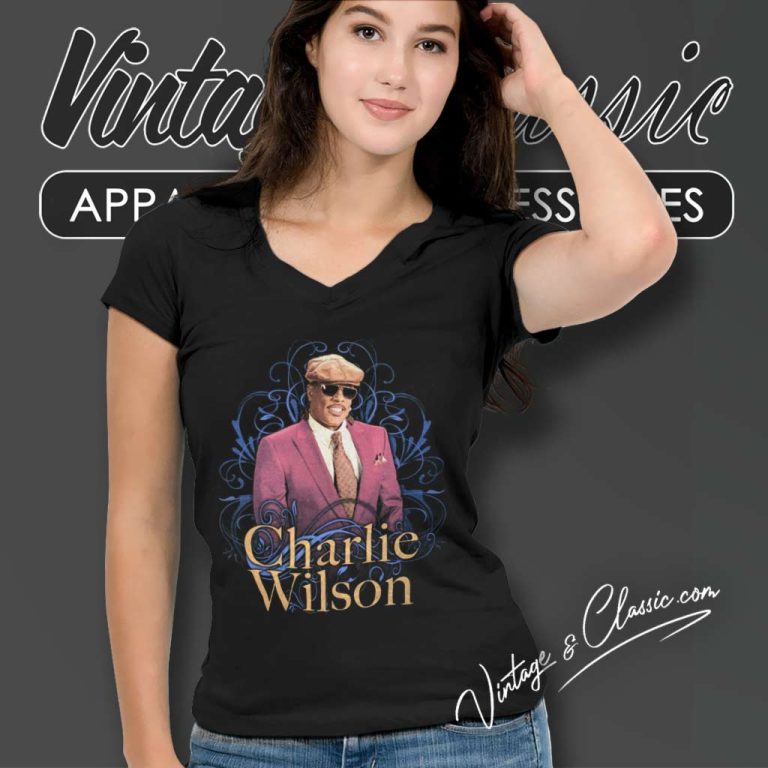 Charlie Wilson Love Charlie Life Of The Party V Neck TShirt Charlie Wilson Love Charlie Life Of The Party V Neck TShirt