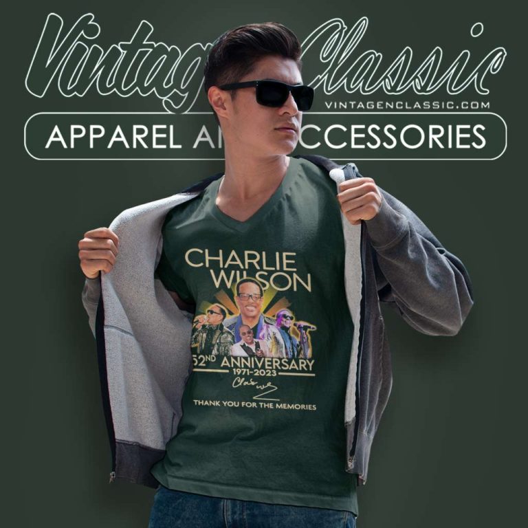 Charlie Wilson Shirt 52nd Anniversary 19712 2023 Thank You For The Memories Signatures V Neck TShirt Charlie Wilson Shirt 52nd Anniversary 19712 2023 Thank You For The Memories Signatures V Neck TShirt
