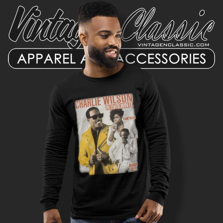 Charlie Wilson Shirt In It To Win It 2017 Black Tour Long Sleeve Tee Charlie Wilson Shirt In It To Win It 2017 Black Tour Long Sleeve Tee