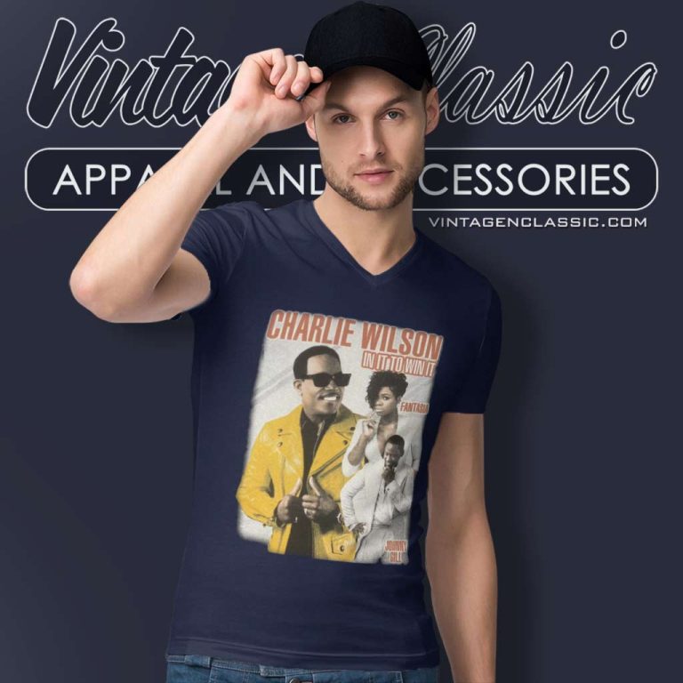 Charlie Wilson Shirt In It To Win It 2017 Black Tour V Neck TShirt Charlie Wilson Shirt In It To Win It 2017 Black Tour V Neck TShirt