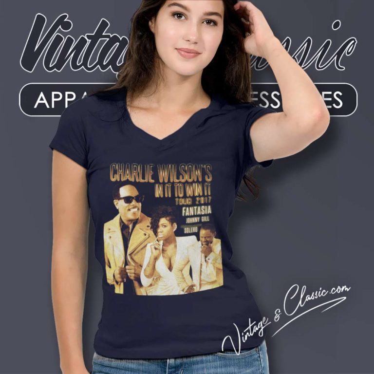 Charlie Wilson Shirt In It To Win It Tour 2017 V Neck TShirt Charlie Wilson Shirt In It To Win It Tour 2017 V Neck TShirt